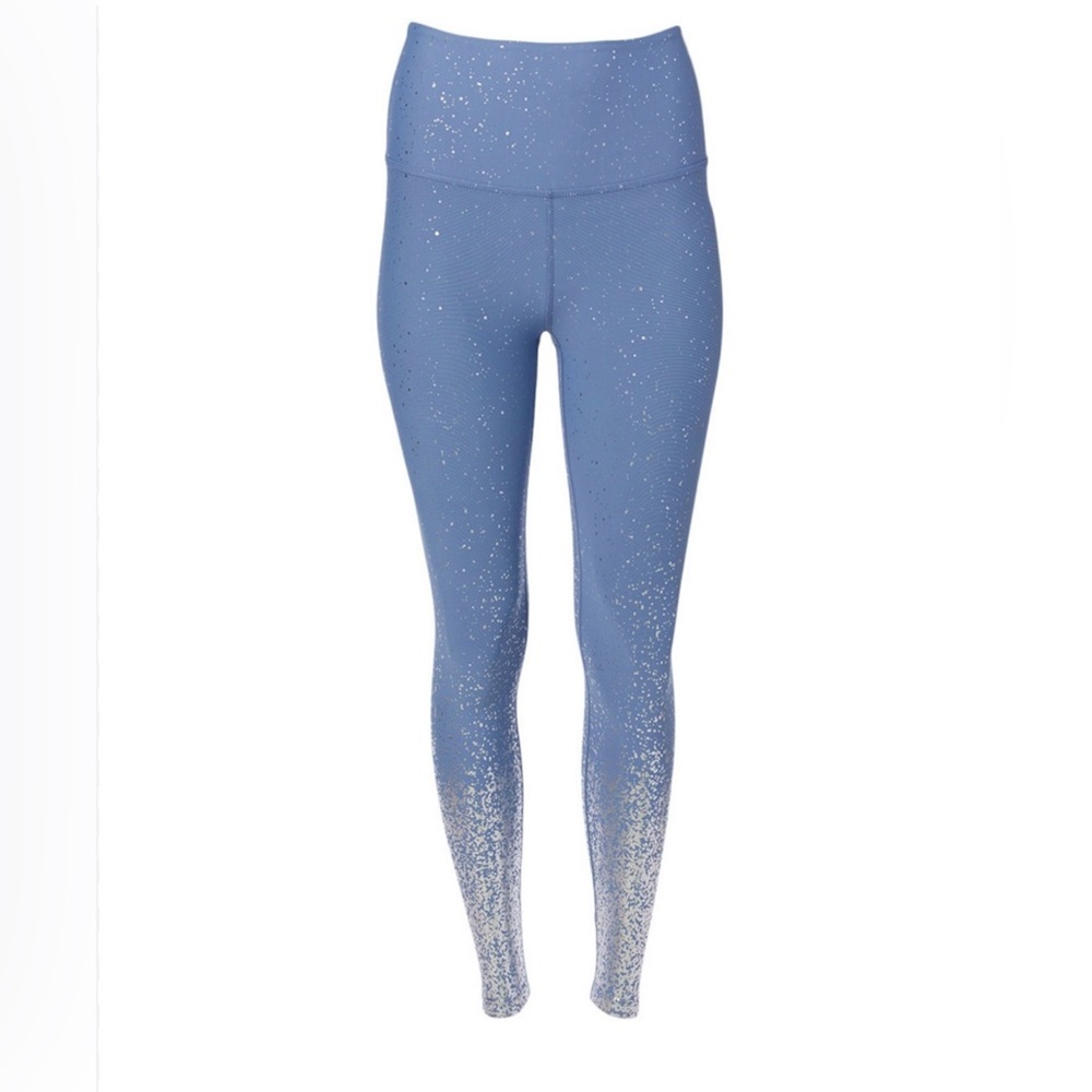 Beyond Yoga Metallic Silver Alloy Ombre Leggings Blue - Medium